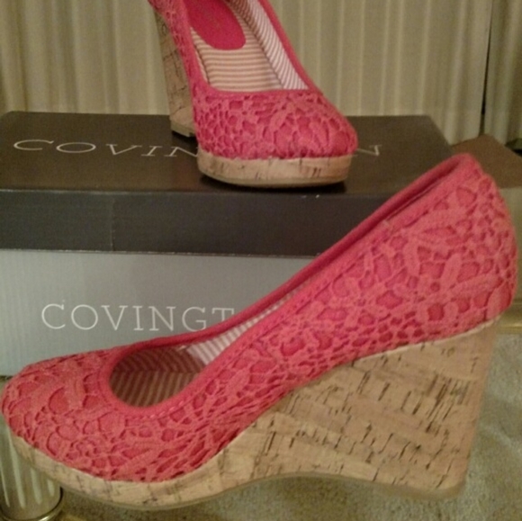 Covington Shoes - Coral Wedge Size 6
